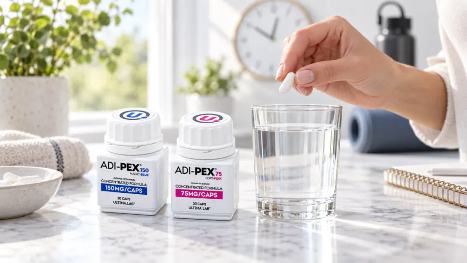 Kapsle ADI-PEX vedle obou balení
